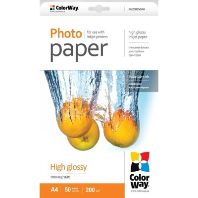ColorWay High Glossy A4 200g 50 listů ColorWay High Glossy A4 200g 50 listů