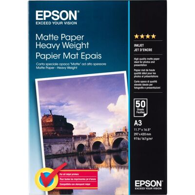 Epson Matte Paper Heavy Weight A3+ 167g 50 listů Epson Matte Paper Heavy Weight A3+ 167g 50 listů