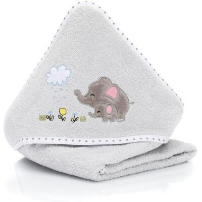 Fillikid - Elefant Family - Šedá - 75x75 cm - Uterák Fillikid - Elefant Family - Šedá - 75x75 cm - Uterák