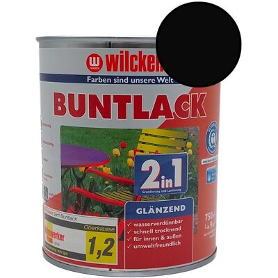 WILCKENS FARBEN - 2in1 Buntlack glänzend - černá - wood varnish WILCKENS FARBEN - 2in1 Buntlack glänzend - černá - wood varnish