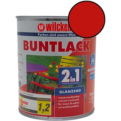 Wilckens Vodouředitelná univerzální akrylátová lesklá barva 2 v 1 červená, WI.10430000050 Wilckens Vodouředitelná univerzální akrylátová lesklá barva 2 v 1 červená, WI.10430000050