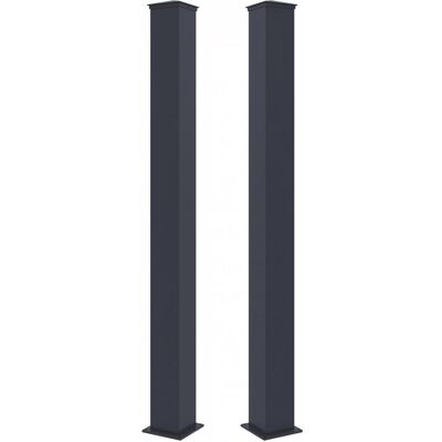 G21 Sloupek pro branku a bránu 15 × 190 cm s patkou, antracitový, 2 ks G21 Sloupek pro branku a bránu 15 × 190 cm s patkou, antracitový, 2 ks