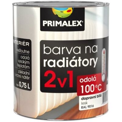 Primalex Radiátor 2v1 Lesk 9016 bílá 0,75 l Primalex Radiátor 2v1 Lesk 9016 bílá 0,75 l