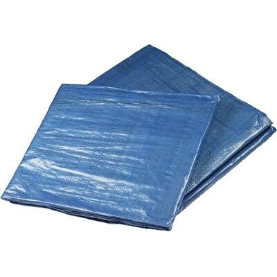 DEN BRAVEN Zakrývací plachta s kovovými oky Standard modrá 4 × 6 m, 60 g/m2 DEN BRAVEN Zakrývací plachta s kovovými oky Standard modrá 4 × 6 m, 60 g/m2