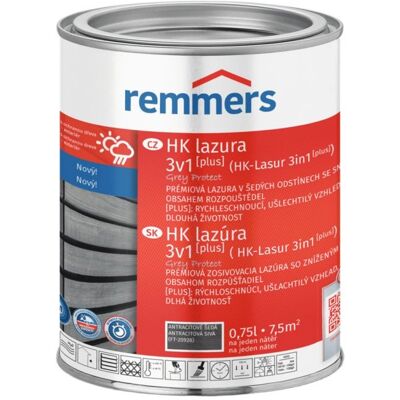 Remmers - Aqua HK-Lasur 3in1 Grey Protect - 0.75 L - WoodStain Remmers - Aqua HK-Lasur 3in1 Grey Protect - 0.75 L - WoodStain