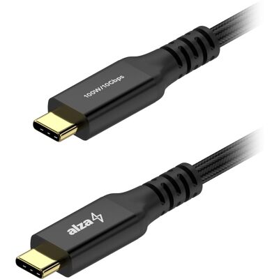 AlzaPower AluCore USB-C to USB-C 3.2 Gen 2 100W 0.5m černý AlzaPower AluCore USB-C to USB-C 3.2 Gen 2 100W 0.5m černý