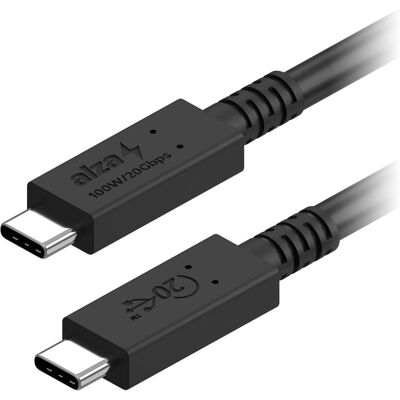 AlzaPower Core USB-C to USB-C USB4 100W 0.5m černý AlzaPower Core USB-C to USB-C USB4 100W 0.5m černý