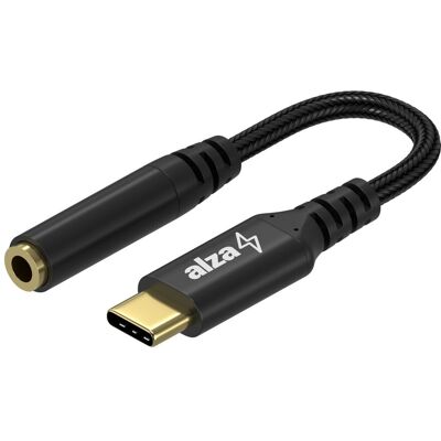AlzaPower USB-C (M) to 3.5mm Jack (F) 0.1m černý AlzaPower USB-C (M) to 3.5mm Jack (F) 0.1m černý