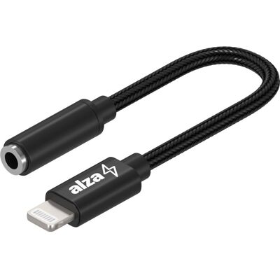 AlzaPower Lightning MFi (M) to 3.5mm Jack (F) 0.1m černý AlzaPower Lightning MFi (M) to 3.5mm Jack (F) 0.1m černý