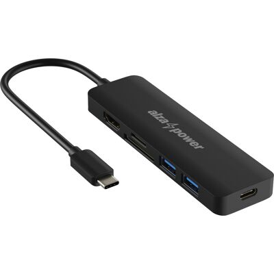 AlzaPower USB-C Dock Station 6v1 černý AlzaPower USB-C Dock Station 6v1 černý