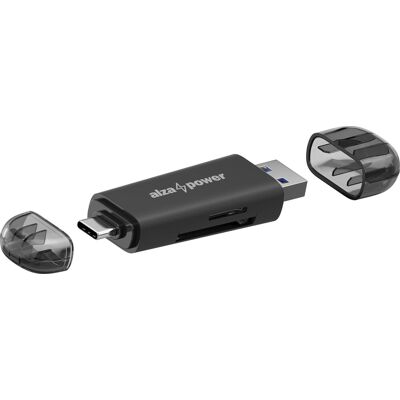 AlzaPower 2in1 Multi-function USB-C 3.2 Gen 1 Memory Card Reader černá AlzaPower 2in1 Multi-function USB-C 3.2 Gen 1 Memory Card Reader černá