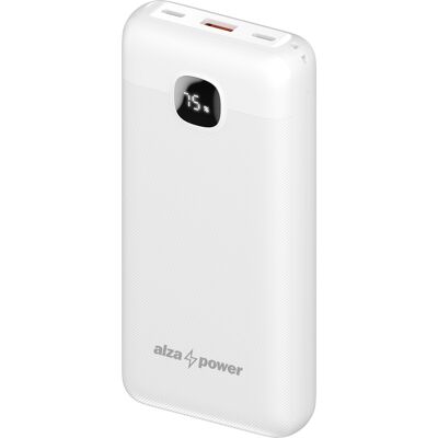 AlzaPower Garnet 20000mAh Power Delivery (22,5W) bílá AlzaPower Garnet 20000mAh Power Delivery (22,5W) bílá