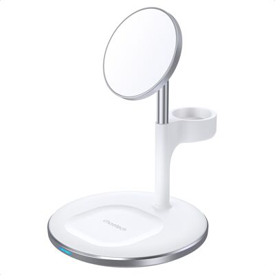 Bezdrátové nabíječka MagSafe 3v1 od Choetech pro iPhone, AirPods, Apple Watch Bezdrátové nabíječka MagSafe 3v1 od Choetech pro iPhone, AirPods, Apple Watch