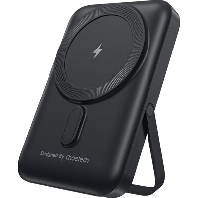 ChoeTech PD20W 10000mAh Magnetic Power Bank with holder black ChoeTech PD20W 10000mAh Magnetic Power Bank with holder black