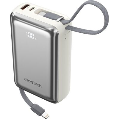 ChoeTech 45W CCC Certified 20000mAh Power Bank with USB-C input/output Cable-white ChoeTech 45W CCC Certified 20000mAh Power Bank with USB-C input/output Cable-white