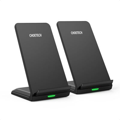 ChoeTech 10W 2-coils Wireless Charger Stand 2ks ChoeTech 10W 2-coils Wireless Charger Stand 2ks