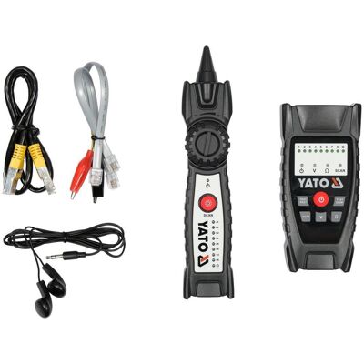 YATO Detektor a tester síťových kabelů v sadě (3 x AAA / 1x 6F22 - 9V) YATO Detektor a tester síťových kabelů v sadě (3 x AAA / 1x 6F22 - 9V)