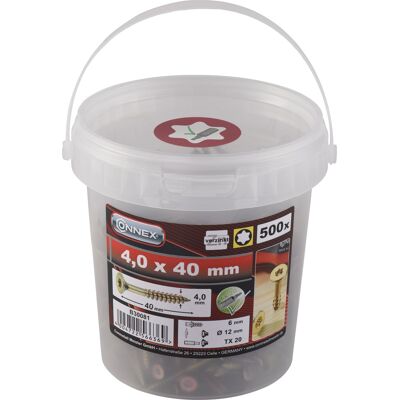 Šrouby Connex 4,0x40mm - 500 ks v kyblíku Šrouby Connex 4,0x40mm - 500 ks v kyblíku