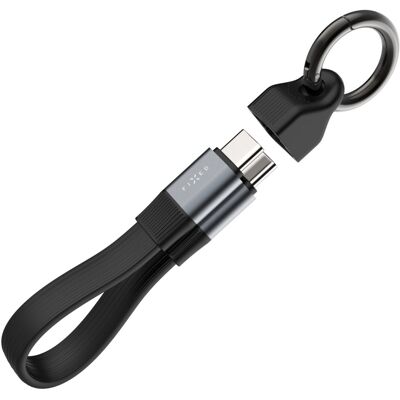FIXED Clip Cable USB-C/USB-C s karabinou 3.2 Gen 2 10Gb/s 4K60Hz PD 240W černý FIXED Clip Cable USB-C/USB-C s karabinou 3.2 Gen 2 10Gb/s 4K60Hz PD 240W černý