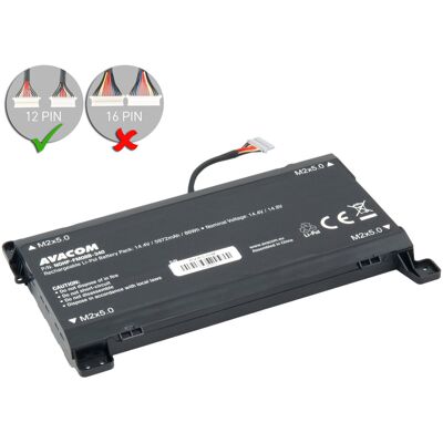 AVACOM FM08B pro HP Omen 17 Li-Pol 14,4V 5972mAh 86Wh - 12 pinový konektor AVACOM FM08B pro HP Omen 17 Li-Pol 14,4V 5972mAh 86Wh - 12 pinový konektor
