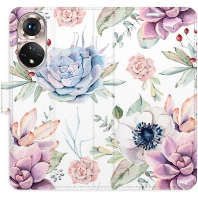 iSaprio flip pouzdro Succulents Pattern pro Honor 50 / Nova 9 iSaprio flip pouzdro Succulents Pattern pro Honor 50 / Nova 9