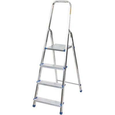 J.A.D. TOOLS Schůdky jednostranné hliníkové s madlem, 4 příčky J.A.D. TOOLS Schůdky jednostranné hliníkové s madlem, 4 příčky