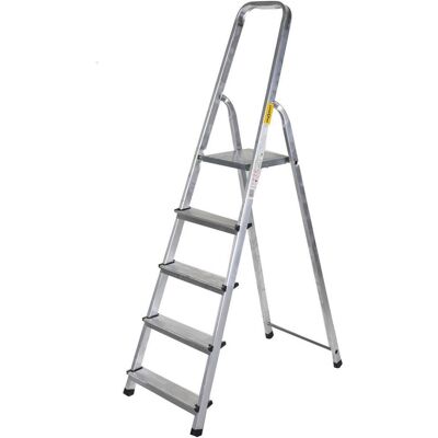 J.A.D. TOOLS Schůdky jednostranné hliníkové s madlem, 5 příček J.A.D. TOOLS Schůdky jednostranné hliníkové s madlem, 5 příček