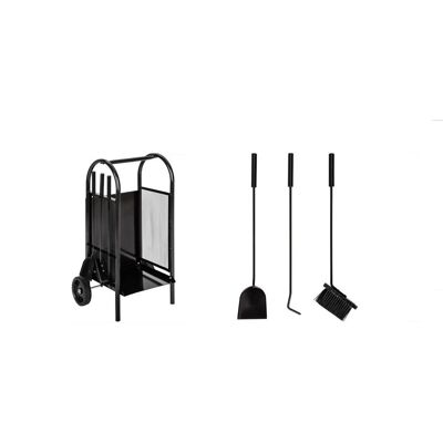 J.A.D. TOOLS Nářadí krbové se zásobníkem + lopatka, smetáček, pohrabáč J.A.D. TOOLS Nářadí krbové se zásobníkem + lopatka, smetáček, pohrabáč