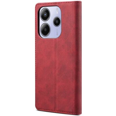 Lenuo Leather flip pro Xiaomi Redmi Note 14 5G červené Lenuo Leather flip pro Xiaomi Redmi Note 14 5G červené
