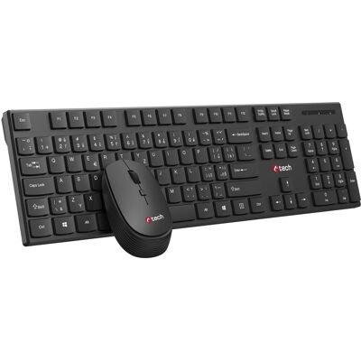 C-TECH WLKMC-03, bezdrátový set, černý, USB - CZ/SK C-TECH WLKMC-03, bezdrátový set, černý, USB - CZ/SK