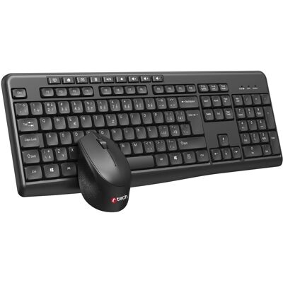 C-TECH WLKMC-04, bezdrátový set, černý, USB - CZ/SK C-TECH WLKMC-04, bezdrátový set, černý, USB - CZ/SK