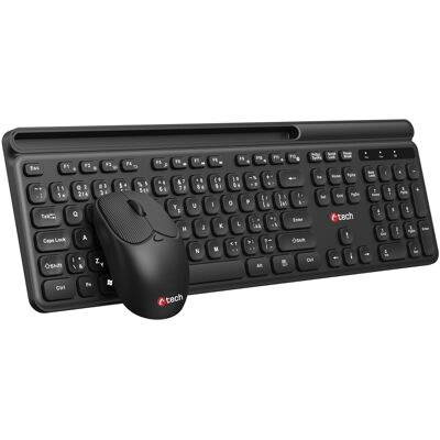 C-TECH Quallis, bezdrátový set, černý, USB - CZ/SK C-TECH Quallis, bezdrátový set, černý, USB - CZ/SK