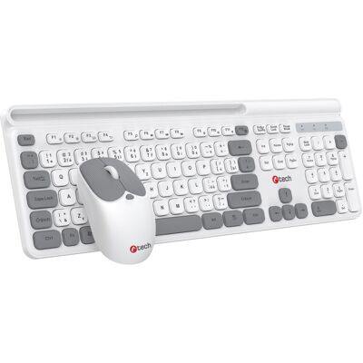C-TECH Quallis, bezdrátový set, bílý, USB - CZ/SK C-TECH Quallis, bezdrátový set, bílý, USB - CZ/SK