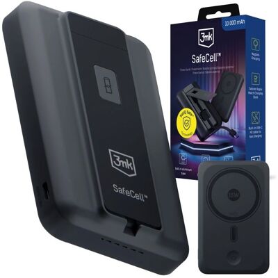 3MK SafeCell 4 in 1 Semi-Solid 22.5W Build in Cable Apple Watch MagSafe 10,000mAh Grey 3MK SafeCell 4 in 1 Semi-Solid 22.5W Build in Cable Apple Watch MagSafe 10,000mAh Grey