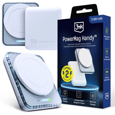 3MK PowerMag Handy 22.5W MagSafe 5,000mAh White 3MK PowerMag Handy 22.5W MagSafe 5,000mAh White