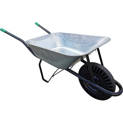 J.A.D. TOOLS kolečko stavební 80l plné kolo, pozinkovaná tažená korba 100 kg J.A.D. TOOLS kolečko stavební 80l plné kolo, pozinkovaná tažená korba 100 kg
