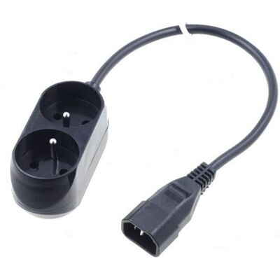 Polský napájecí kabel - IEC C14 0,3m Polský napájecí kabel - IEC C14 0,3m