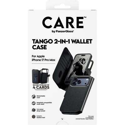 PanzerGlass CARE pouzdro Apple iPhone 17 Pro Max MagSafe Tango 2v1 Wallet PanzerGlass CARE pouzdro Apple iPhone 17 Pro Max MagSafe Tango 2v1 Wallet