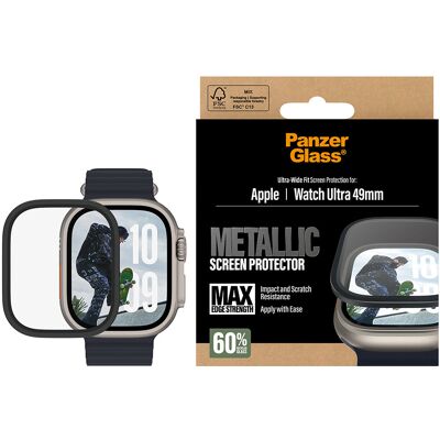 PanzerGlass Apple Watch Ultra s kovovým rámečkem PanzerGlass Apple Watch Ultra s kovovým rámečkem