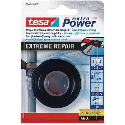 TESA Lepící páska EXTREME REPAIR, butilová, samosvařitelná, UV odolná, černá, 2,5 m, 19 mm TESA Lepící páska EXTREME REPAIR, butilová, samosvařitelná, UV odolná, černá, 2,5 m, 19 mm