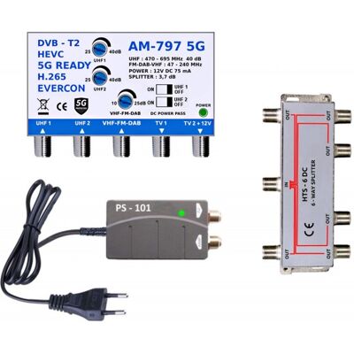 OEM 5G READY anténní set pro 7 TV 797-101-7 OEM 5G READY anténní set pro 7 TV 797-101-7