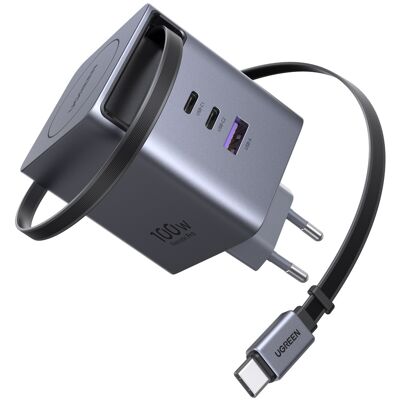 UGREEN 100W GaN Fast Charger with Retractable Cable UGREEN 100W GaN Fast Charger with Retractable Cable
