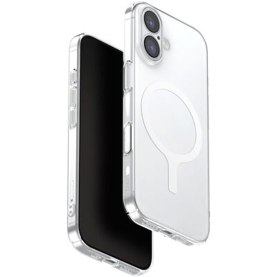 UNIQ Airsuit MagClick charging na iPhone 17, Glossy clear/white UNIQ Airsuit MagClick charging na iPhone 17, Glossy clear/white