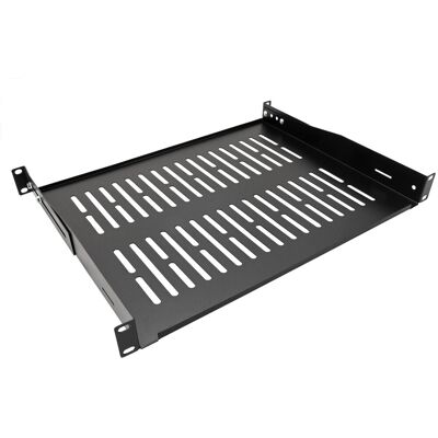 Value 19" police 1U, 350 mm, tvar U, max. 25 kg, černá Value 19" police 1U, 350 mm, tvar U, max. 25 kg, černá