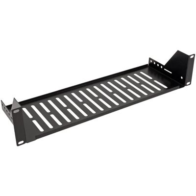 Value 19" police 2U, 150 mm, tvar U, max. 15 kg, černá Value 19" police 2U, 150 mm, tvar U, max. 15 kg, černá