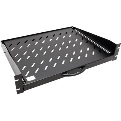Value 19'' police 2U, výsuvná, 350 mm, max. 30 kg, černá Value 19'' police 2U, výsuvná, 350 mm, max. 30 kg, černá