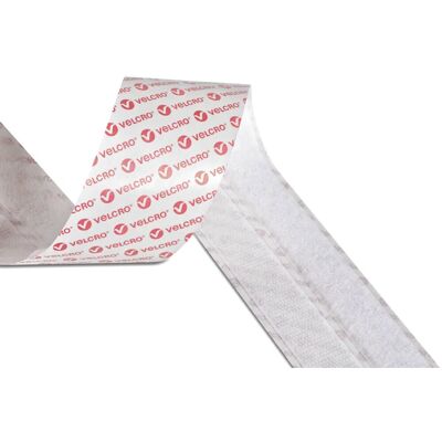 VELCRO Páska se suchým zipem, nalepovací, 20 mm × 5 m, bílá VELCRO Páska se suchým zipem, nalepovací, 20 mm × 5 m, bílá