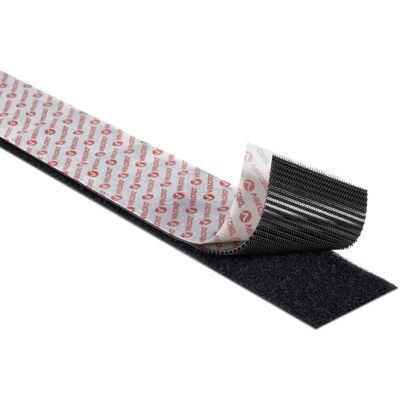 VELCRO Páska se suchým zipem, extra pevná, nalepovací, 50 mm × 2,5 m, černá VELCRO Páska se suchým zipem, extra pevná, nalepovací, 50 mm × 2,5 m, černá