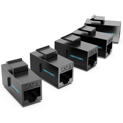 Vention Cat.6 UTP Keystone Jack Coupler 5 Pack Black Vention Cat.6 UTP Keystone Jack Coupler 5 Pack Black