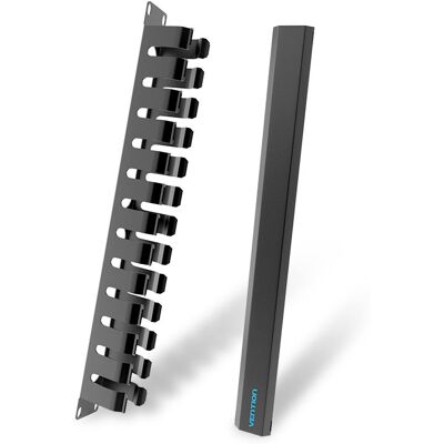 Vention 24 U Cable Manager Black Vention 24 U Cable Manager Black